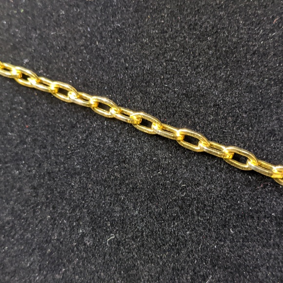 Filigree-style Statement Necklace, Gold-tone On Large Link Chain - Picture 3 of 4